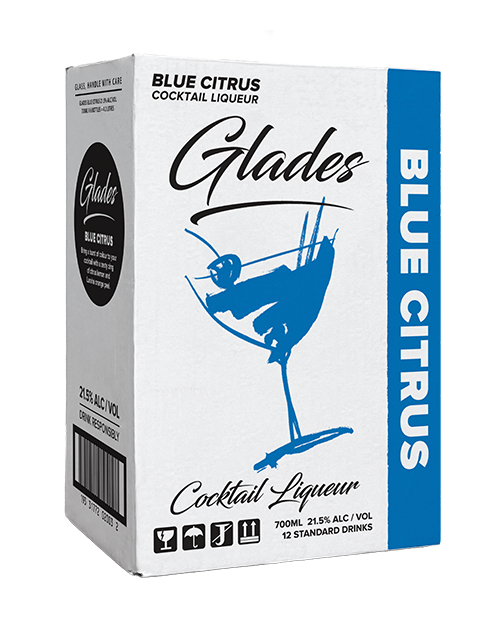 Glades Blue Citrus Cocktail Liqueur 6 x 700mL