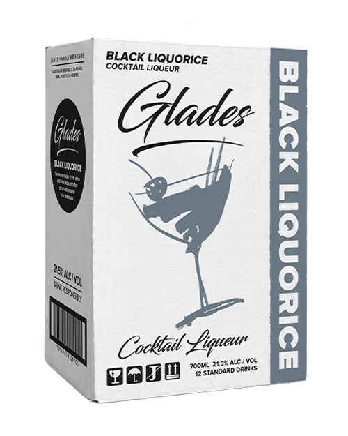 Glades Black Liquorice Cocktail Liqueur 6 x 700mL