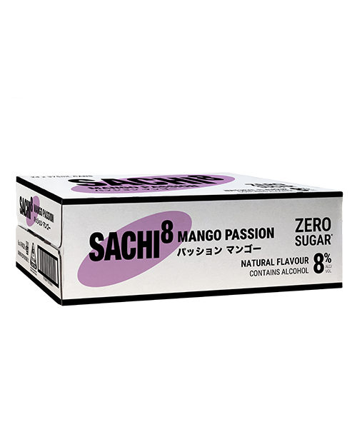 Sachi8 Mango Passion Zero Sugar Cans 24 x 375mL