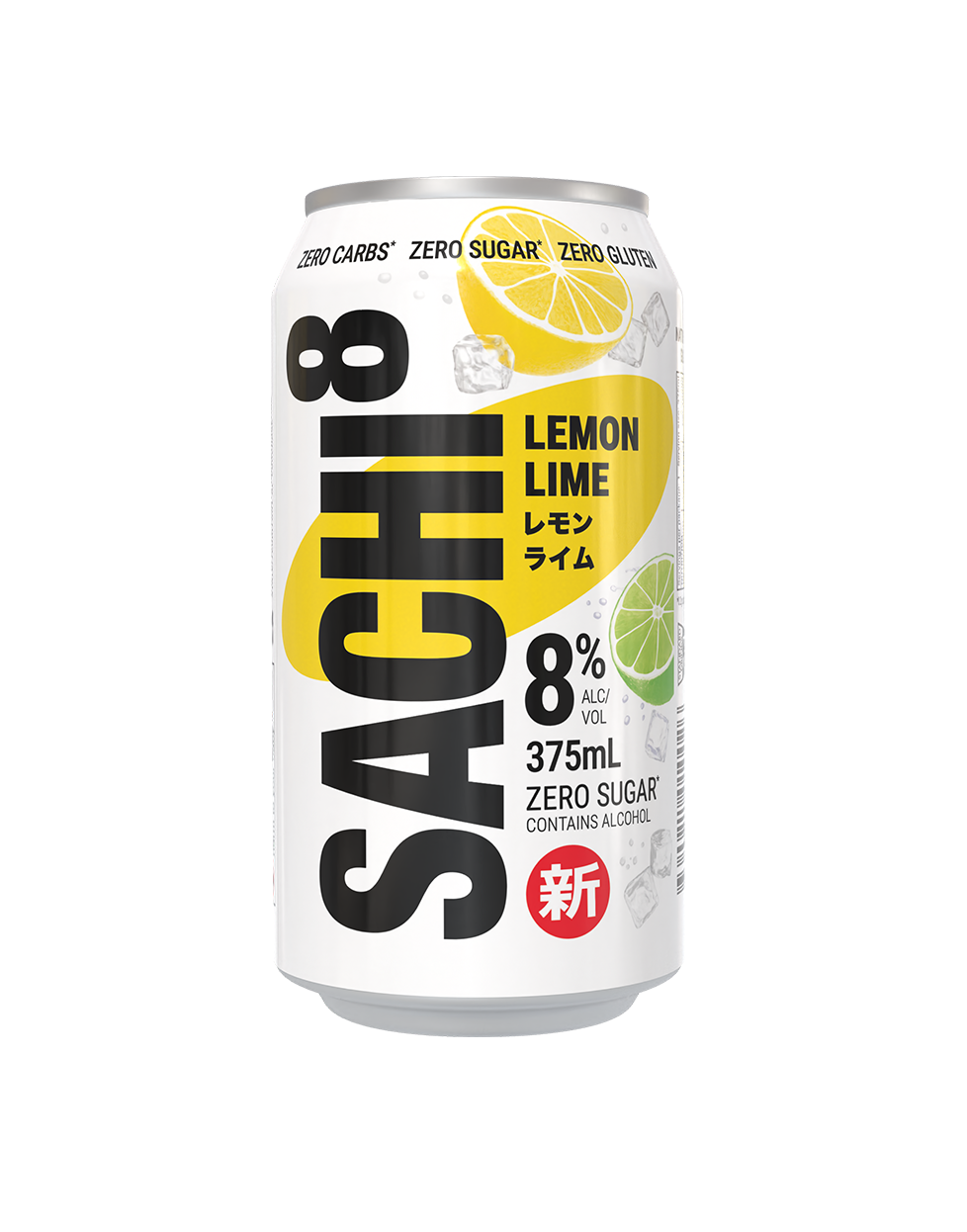 Sachi8 Lemon Lime Zero Sugar Cans 24 x 375mL