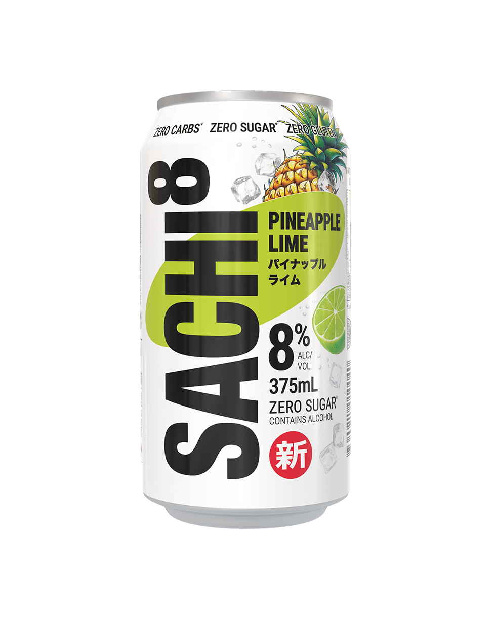 Sachi8 Pineapple Lime Zero Sugar Cans 24 x 375mL