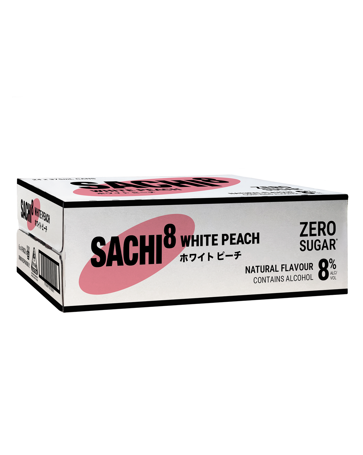 Sachi8 White Peach Zero Sugar Cans 24 x 375mL